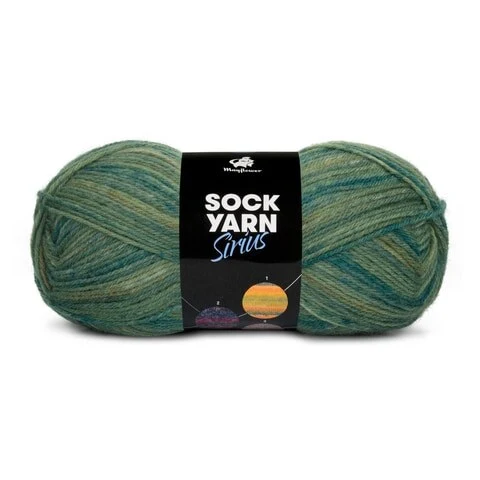 Mayflower Sock Yarn Universe Sirius 05 Verde/Verde scuro/Verde militare