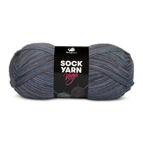 Mayflower Sock Yarn Universe Vega 02 Blu polvere/Blu scuro/Ardesia/Petrolio