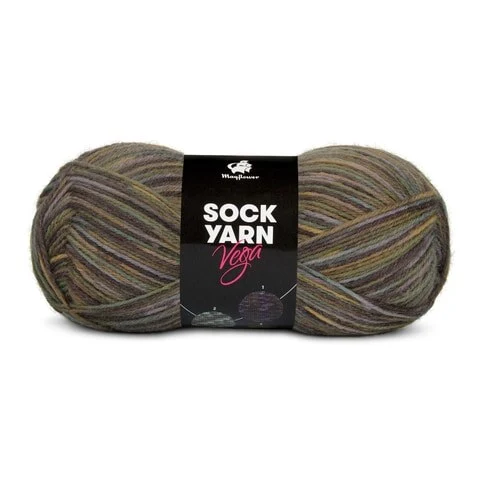 Mayflower Sock Yarn Universe Vega 03 Verde militare/Oliva/Grigio scuro/Grigio chiaro