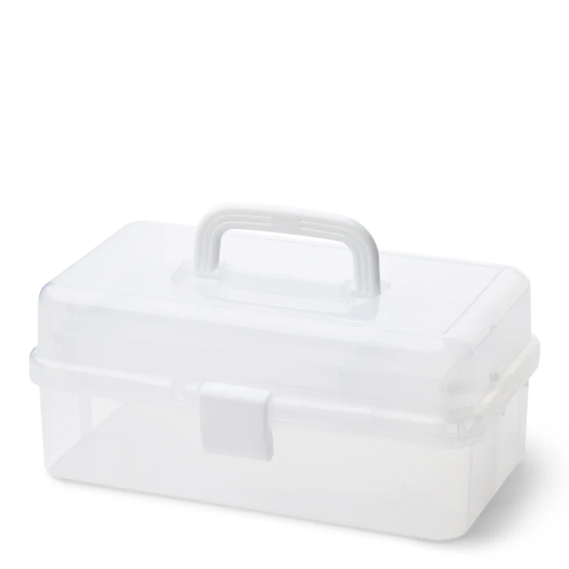 Scatola in plastica con coperchio Trasparente 30,5 x 16,5 cm, 10 scomparti