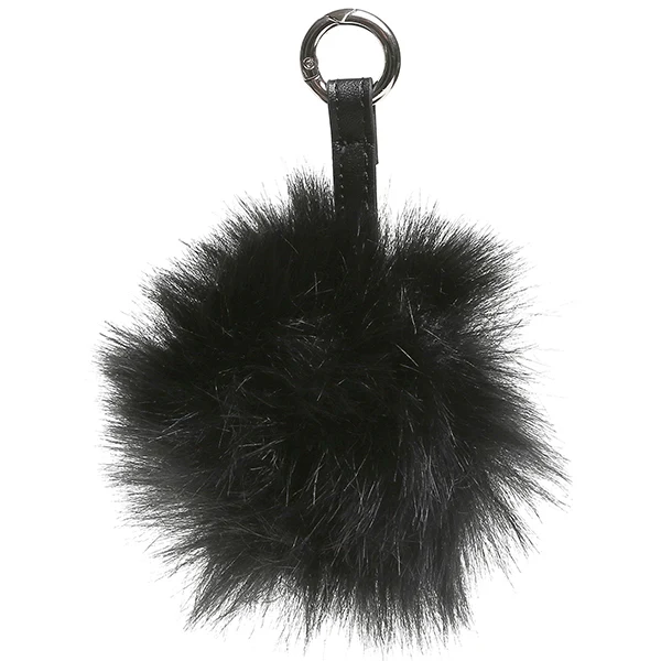Go Handmade Pompon m. ringlås, 11 cm 22195 Sort - sort strop