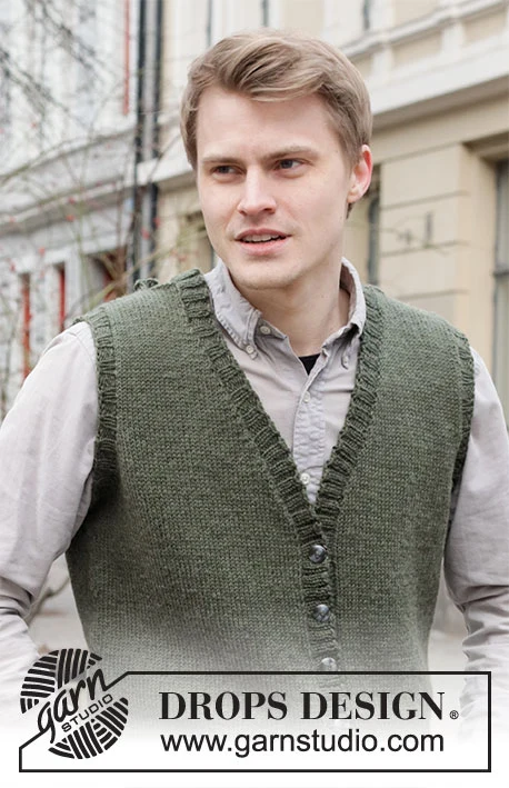 219-3 Boston Vest by DROPS Design