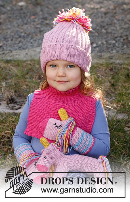 37-16 Rainbow Unicorn Set by DROPS Design