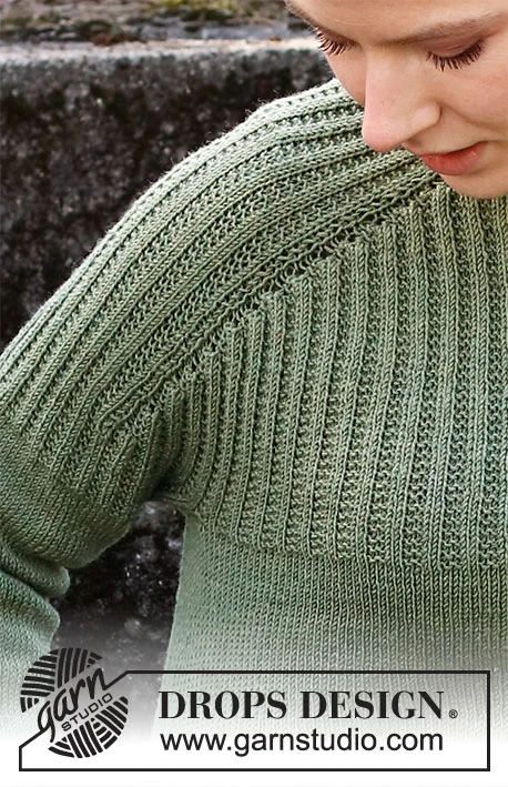 215-9 Lucky Clover Sweater by DROPS Design