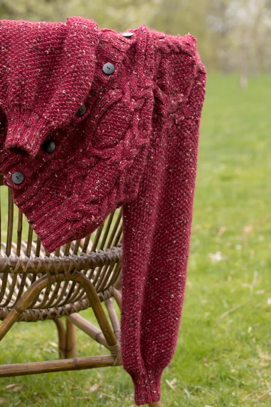 DSA79-12 Catrina Cardigan Dyp Rød
