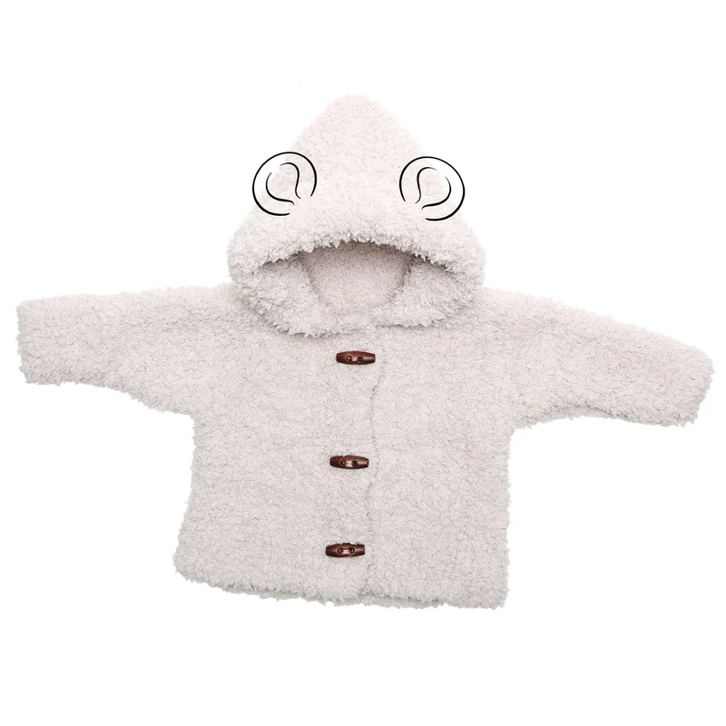 Go Handmade Teddy Hættejakke - Baby (3-6 mdr.)