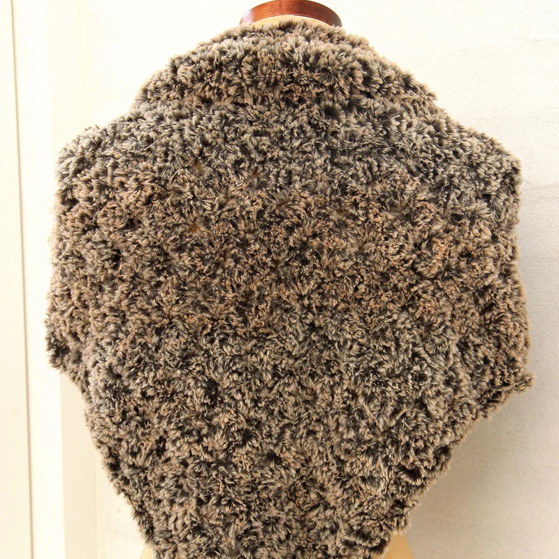 Go Handmade Granny Sjal Fur Lux