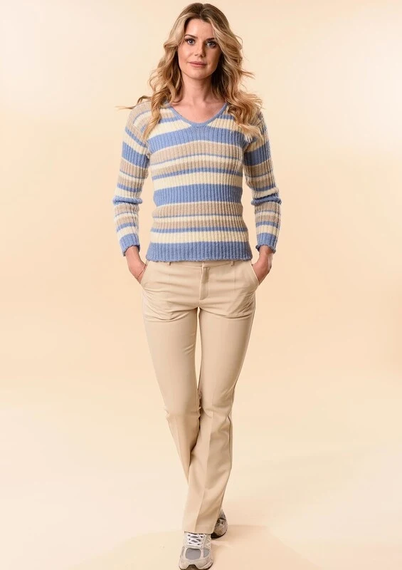 1834 Stribet bluse