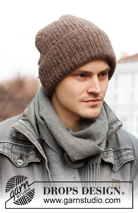 219-17 Moorland Hat by DROPS Design