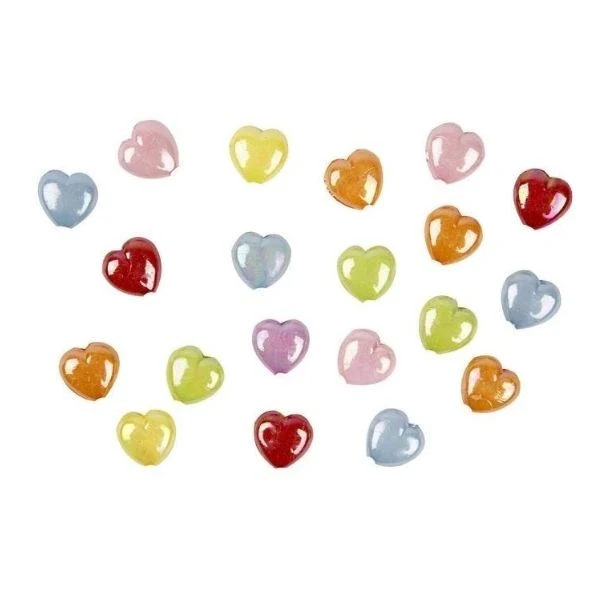 Hjerte Mix, 25x15 mm