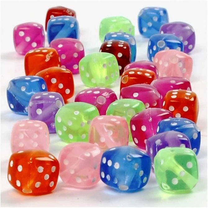 Terning Mix, 7x7 mm