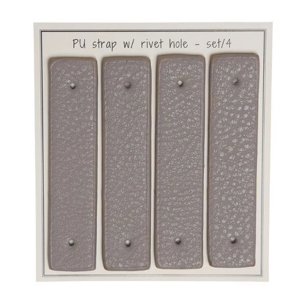 Go Handmade Remme til nitter, 8,5 x 1,8 cm, 4 stk Beige