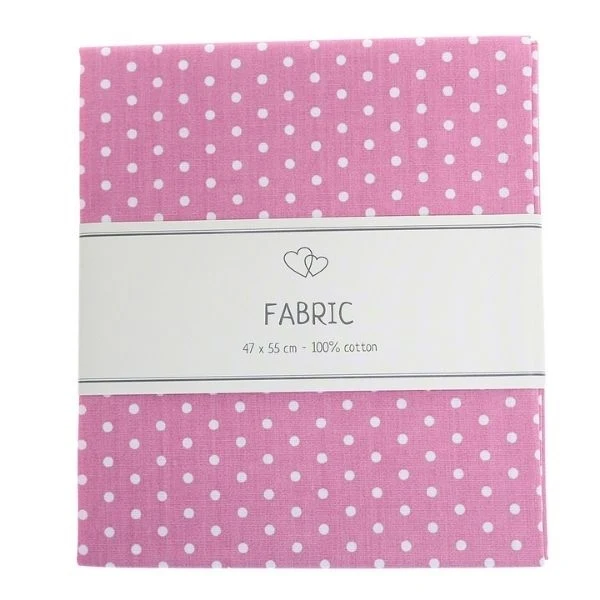 Go Handmade Stof Pink med prikker