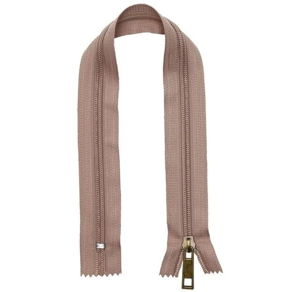 Go Handmade Nylon Lynlås 30 cm, Beige