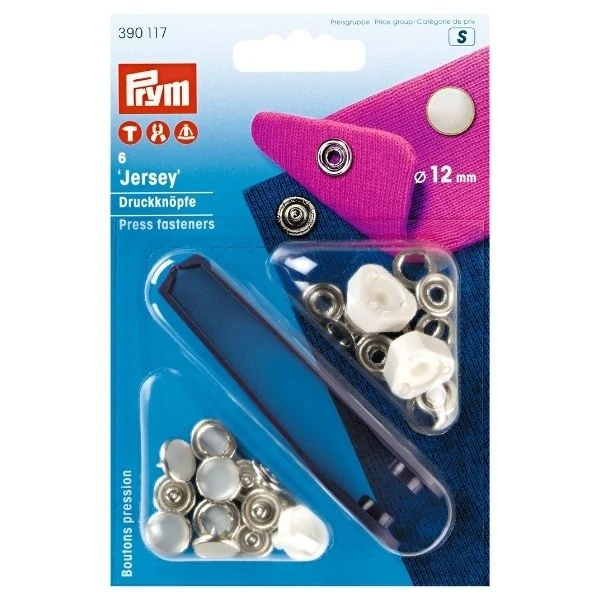 Prym Jersey Pulsanti con Strumenti Madreperla, 12 mm