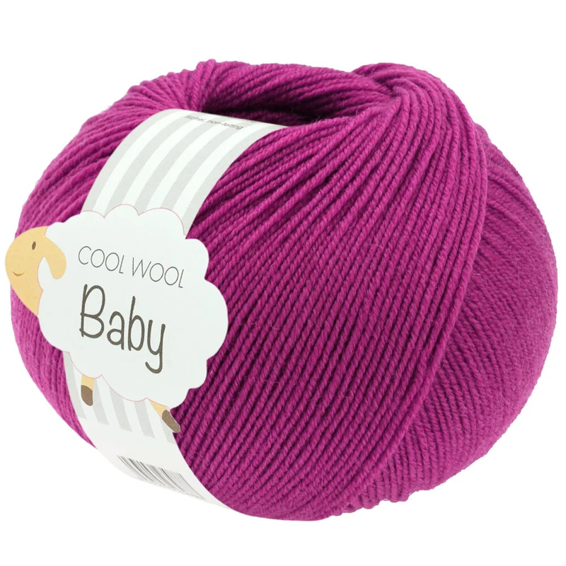 Lana Grossa Cool Wool Baby 345 Rosso violaceo