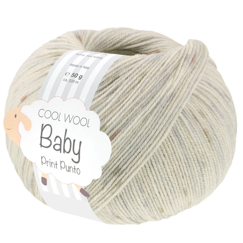 Lana Grossa Cool Wool Baby 376 Grigio argento/Tortora/Grigio chiaro
