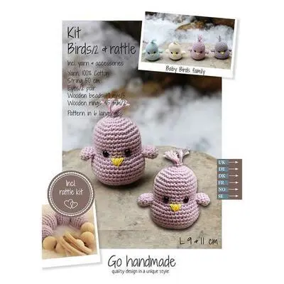 Go Handmade - Kit uncinetto uccellini e sonaglio
