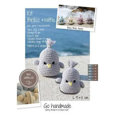 Go Handmade - Kit uncinetto uccellini e sonaglio