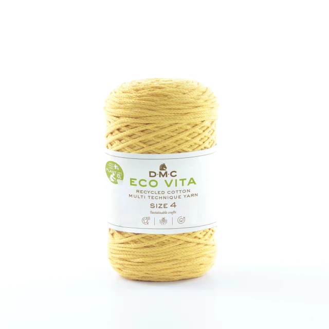 DMC Eco Vita 4 Filato Unicolor 09 Yellow