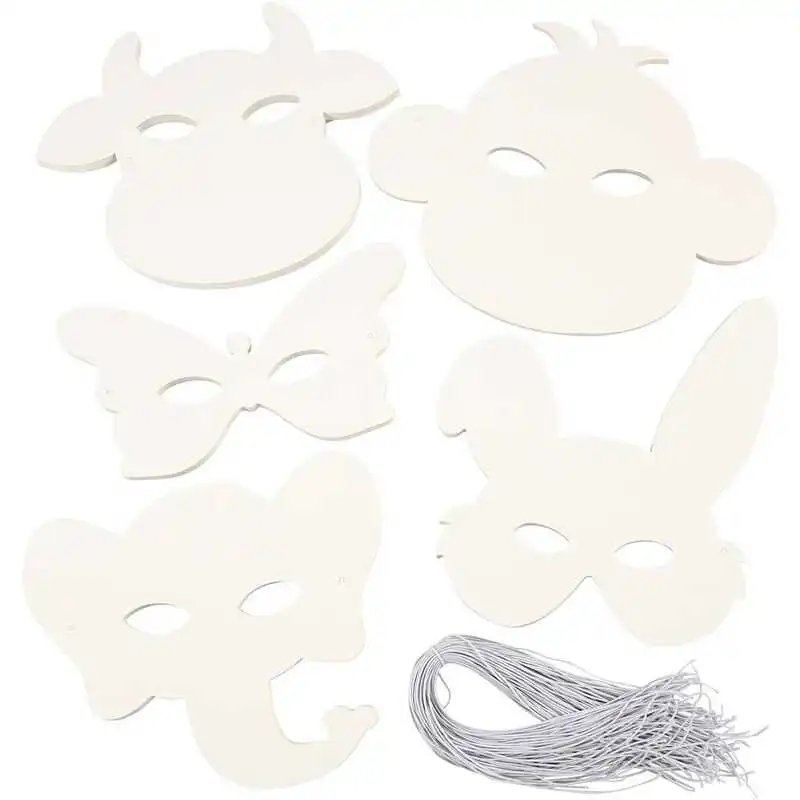 Maschere, animali, Bianco 100 pz