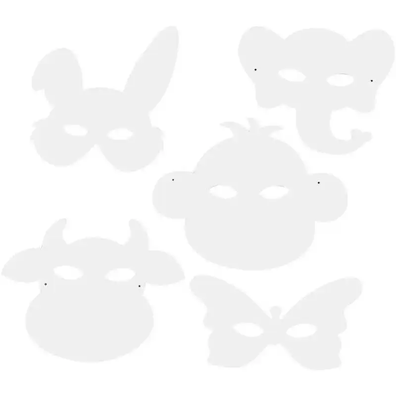 Maschere, animali, Bianco 100 pz
