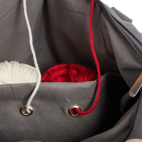 Borsa a tracolla per filato, grigio scuro