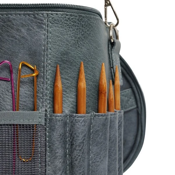Borsa a tracolla per filato piccola, grigia