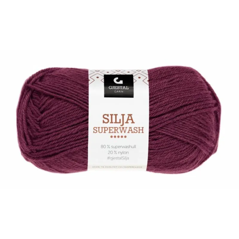 Gjestal Silja Superwash 389 Rosso bordeaux