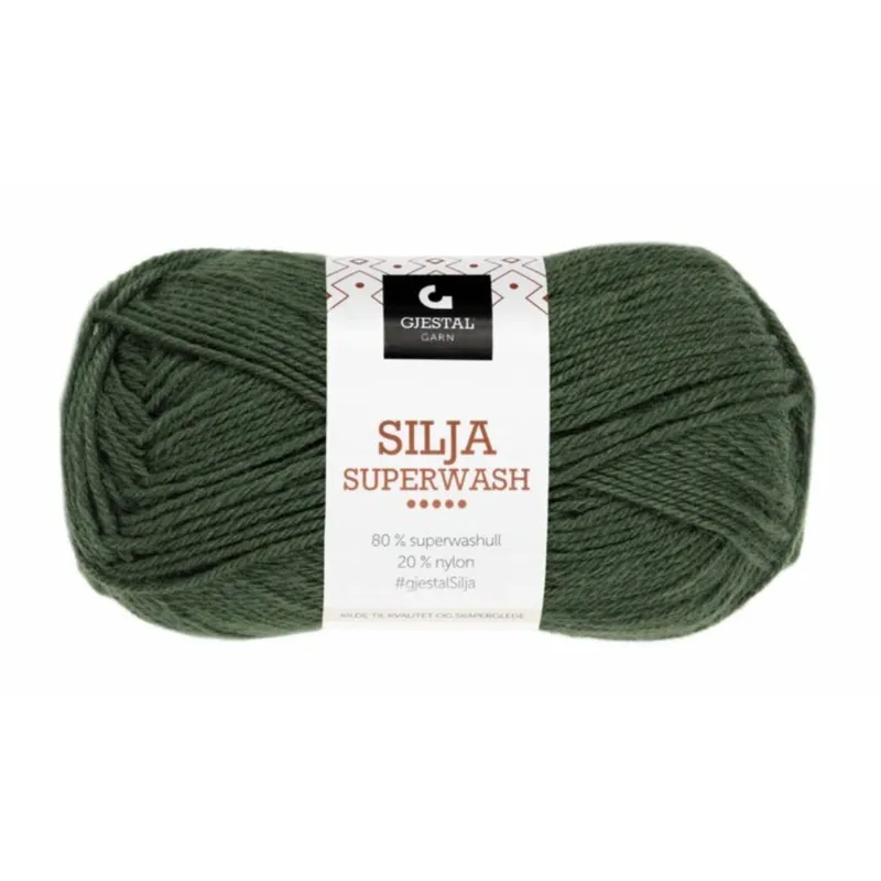 Gjestal Silja Superwash 388 Verde militare