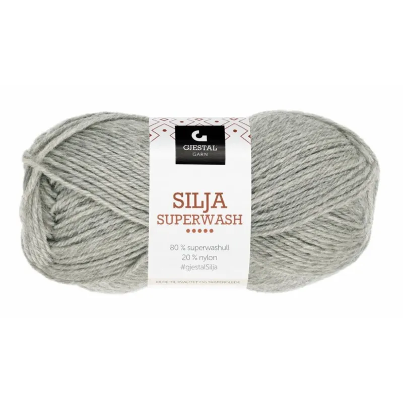 Gjestal Silja Superwash 303 Grigio chiaro melange