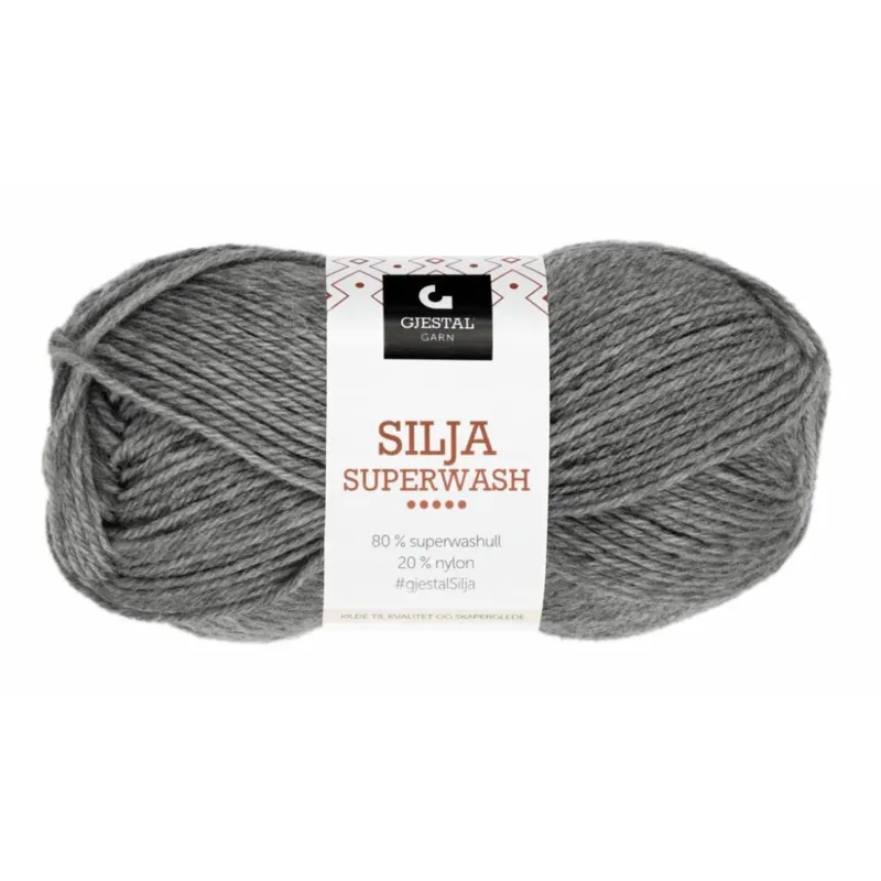 Gjestal Silja Superwash 305 Grigio melange