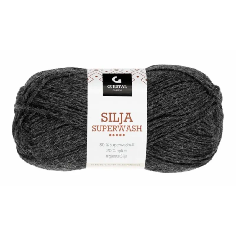 Gjestal Silja Superwash 327 Antracite melange