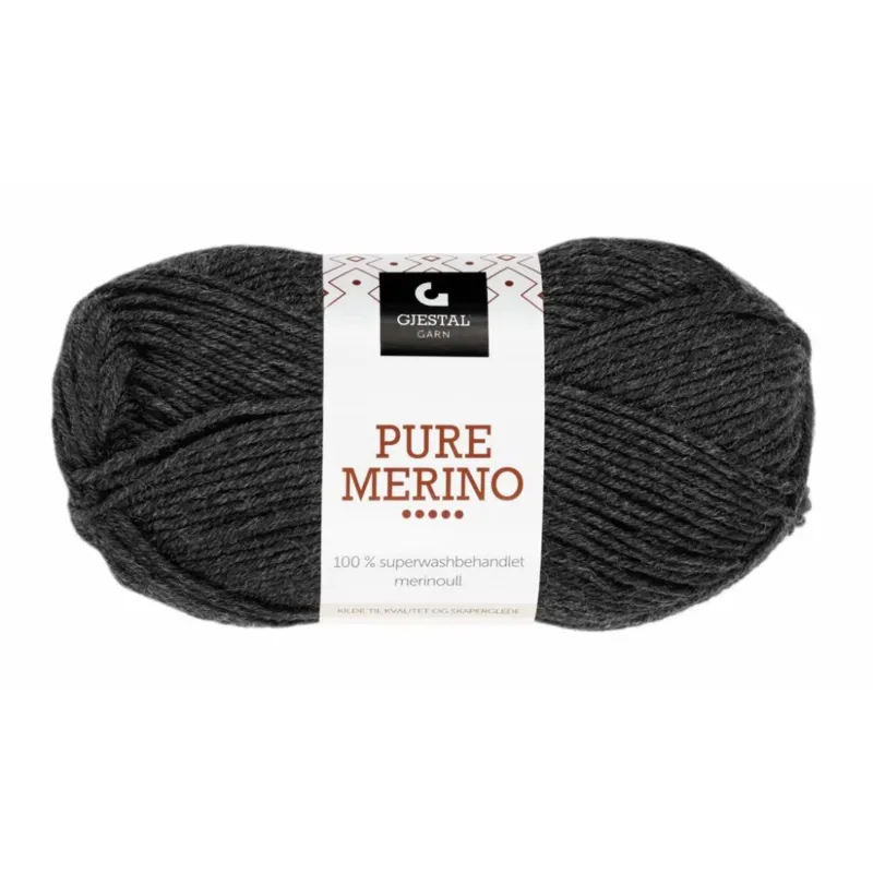 Gjestal Pure Merino 102 Antracite melange
