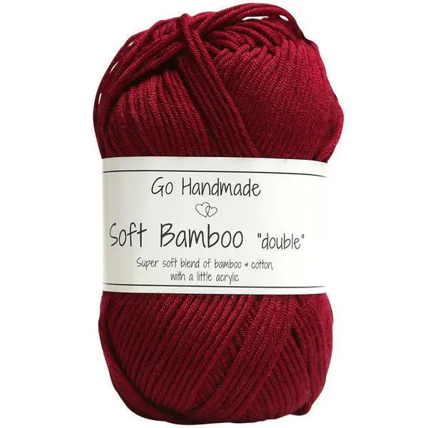 Go Handmade Soft Bamboo Double 17761 Borgogna