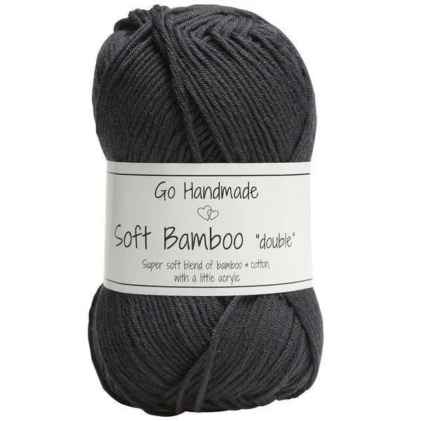 Go Handmade Soft Bamboo Double 17772 Nero/Grigio