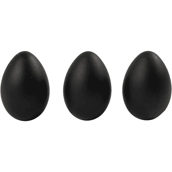 Uovo Nero Plastica 6 cm, 12 pz