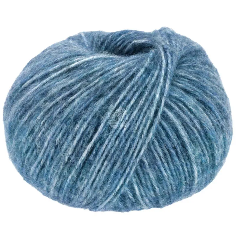 Lana Grossa Natural Alpaca Pelo 35 Petrolio scuro mélange