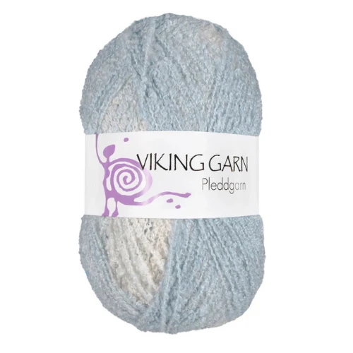 Viking Pleddgarn 722 Bianco/Azzurro chiaro