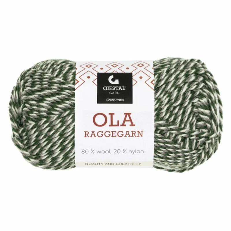 Gjestal Ola Raggegarn 717 Grigio/verde/bianco fresato