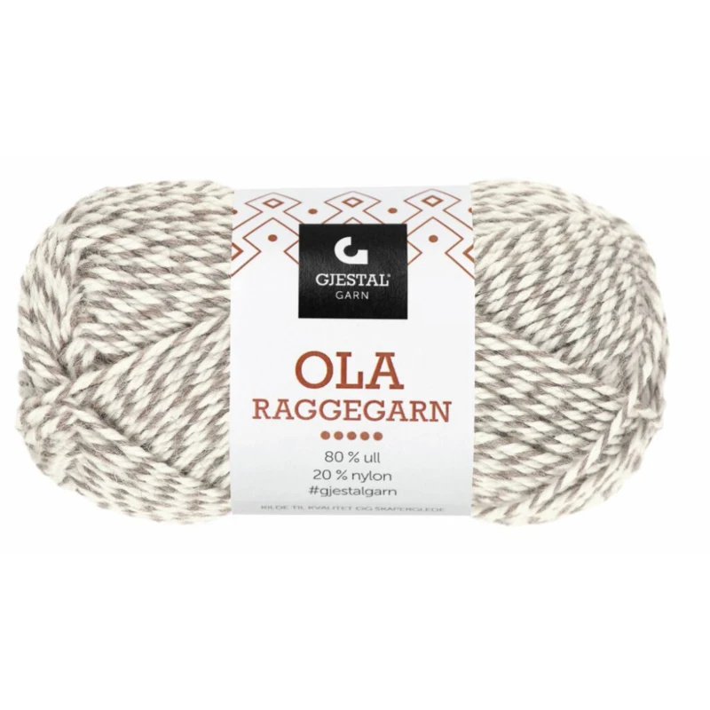 Gjestal Ola Raggegarn 704 Beige/natura fresata