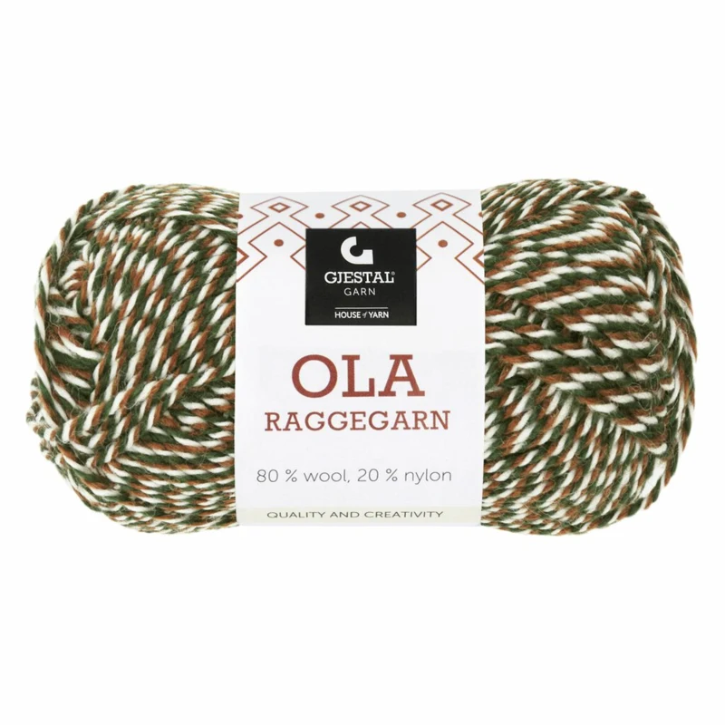 Gjestal Ola Raggegarn 718 Marrone/verde/bianco fresato