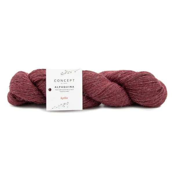 Katia Alpaquina 302 Rosso lampone-nero