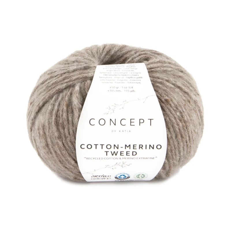 Katia Cotton-Merino Tweed 510 Marrone chiaro