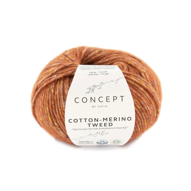 Katia Cotton-Merino Tweed 501 Arancio rosso