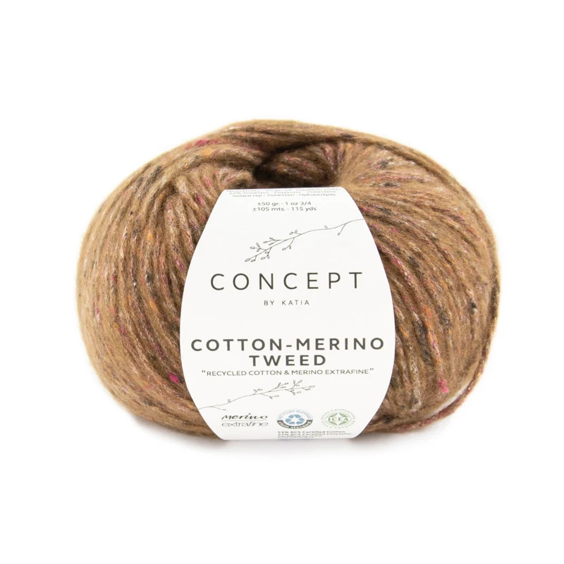Katia Cotton-Merino Tweed 505 Marrone