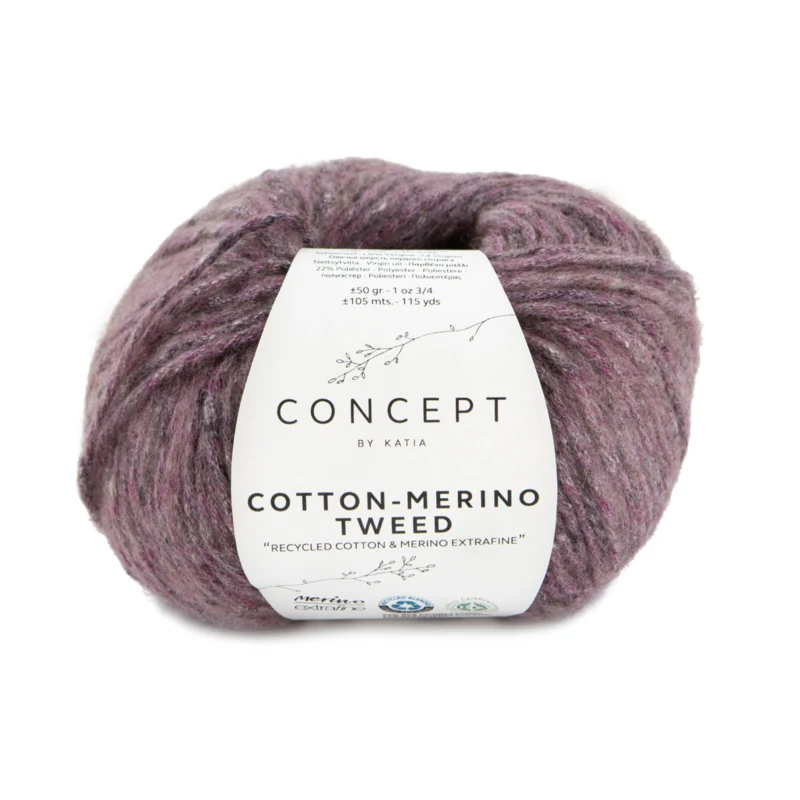 Katia Cotton-Merino Tweed 509 Rosa molto scuro