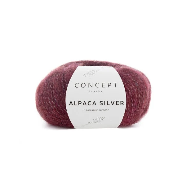 Katia Alpaca Silver 259 Rosso bordeaux-argento