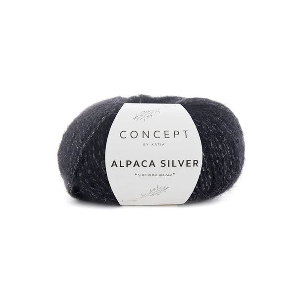 Katia Alpaca Silver 263 Argento-nero