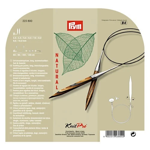 KnitPro Prym Natural Set di Ferri Circolari